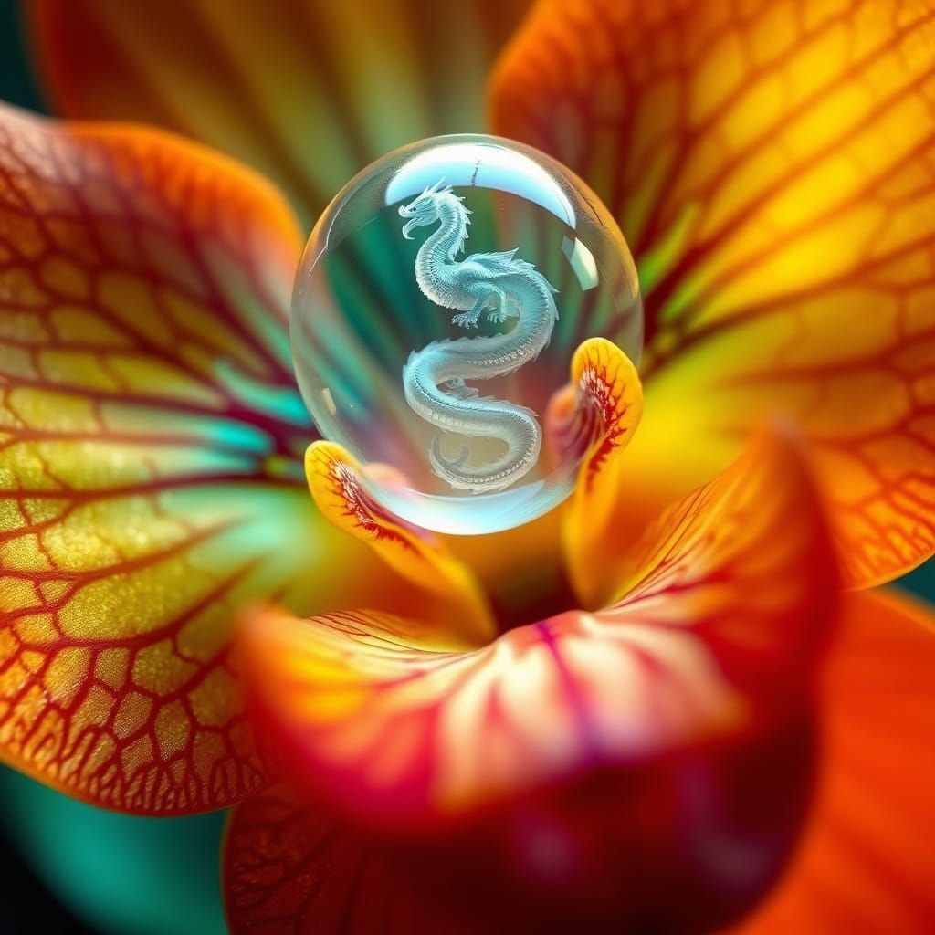 Luminous Dragon Wing Orchid with Dragon Spirit