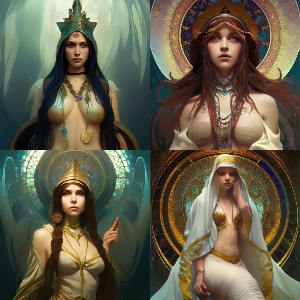 Mermaid Priestess: Hyperdetailed Concept Art