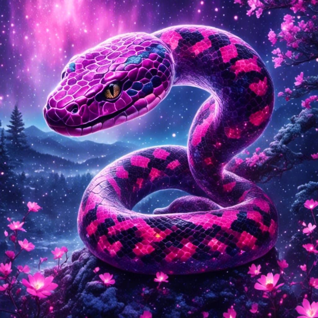 Dreamy Sea Serpent Basilisk in Dark Surrealism