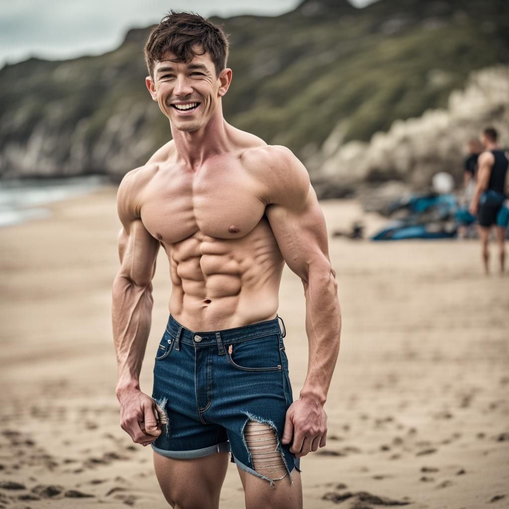 Barry Keoghan as Bodybuilder on Beach