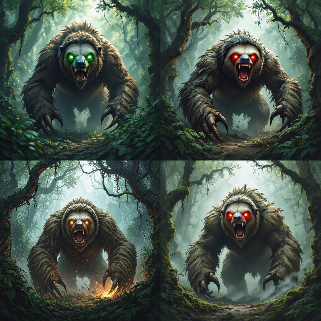 Mutant Giant Sloth Rampages Forest Seeking Stolen Baby