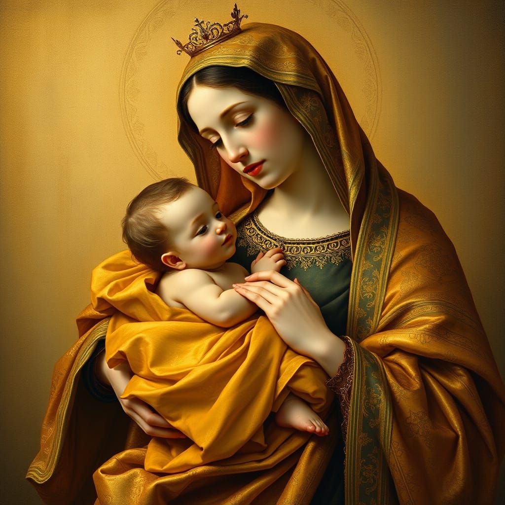 Virgin Mary and Child Jesus in Renaissance Style