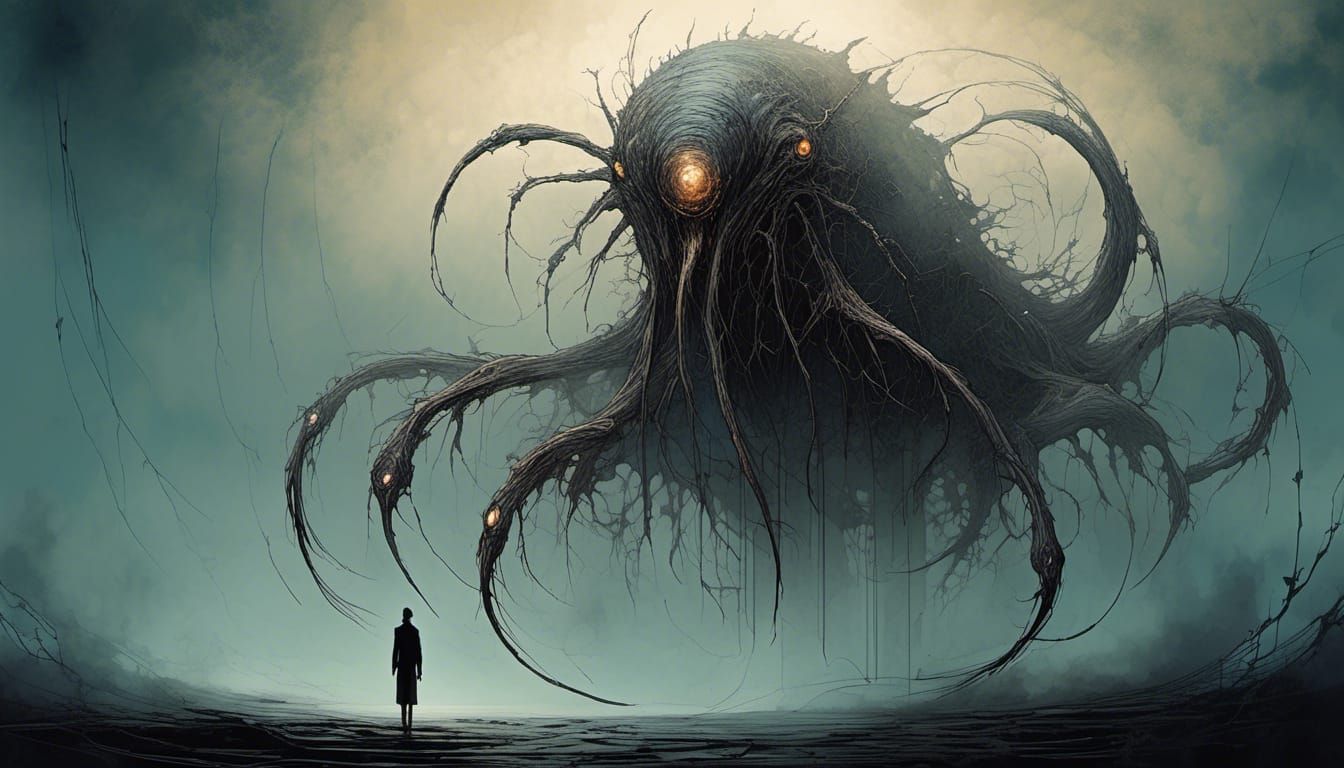 Eldritch Horror Monster in Cinematic Shot