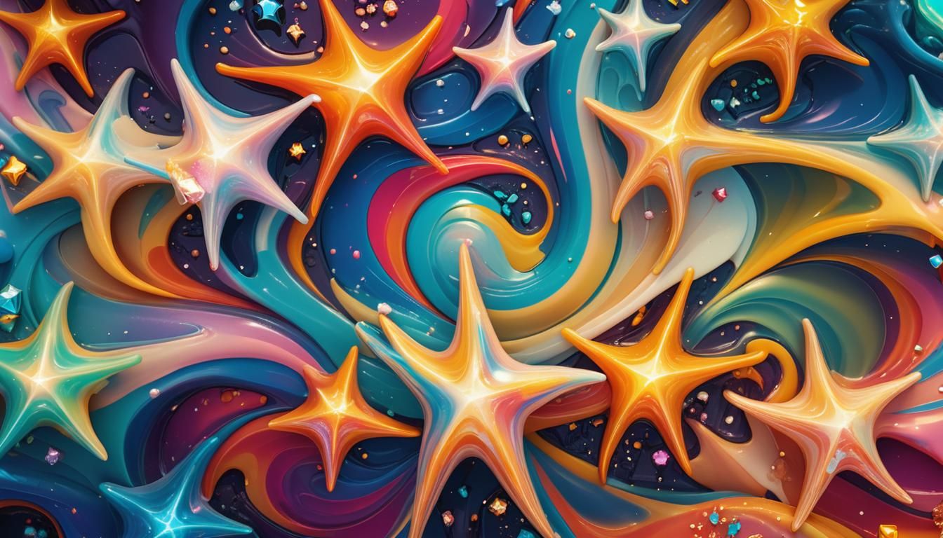 Glowing Candy Land Fantasy Creature in Digital Art