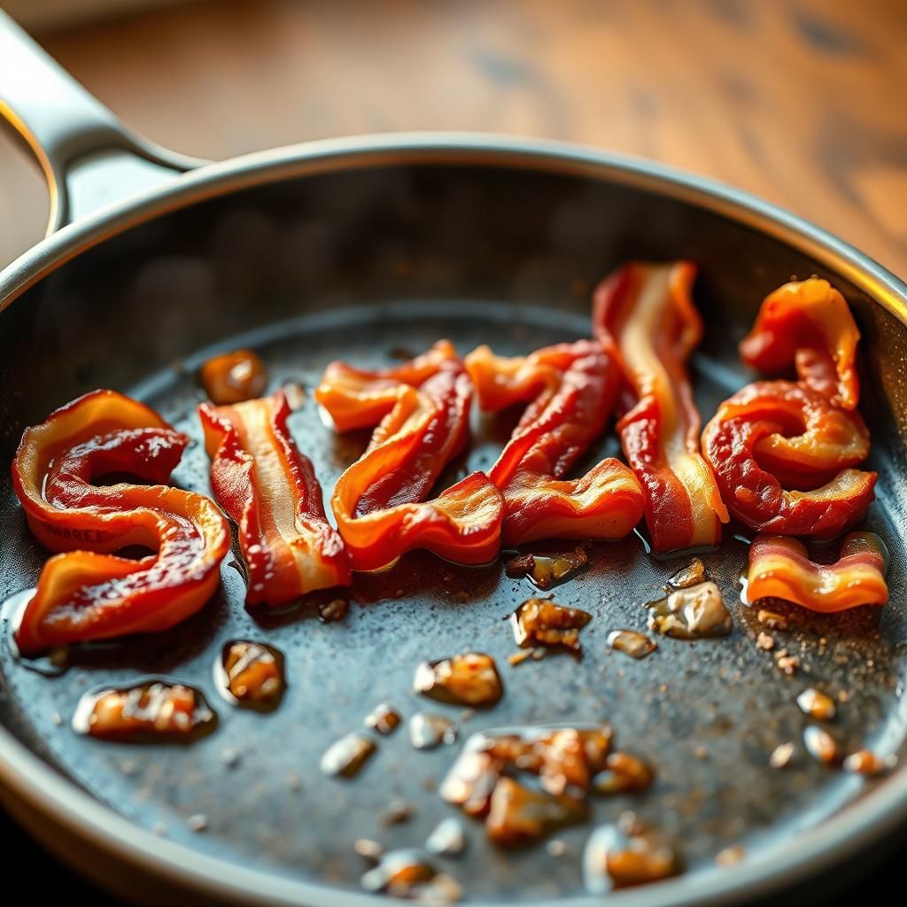 Bacon Sizzle Still-Life in Photorealistic Style