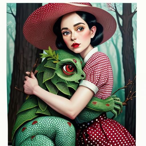 Woodland monster woman