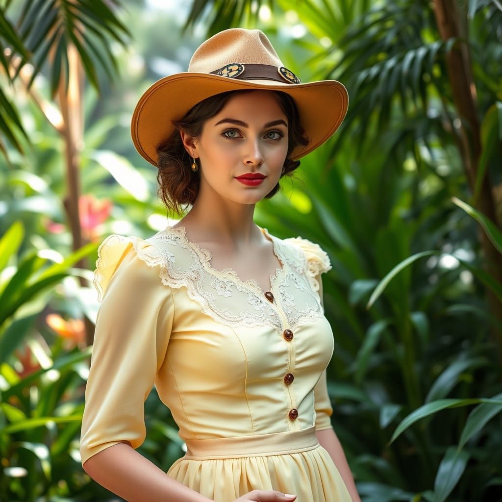 Lilly Collins as Jane Porter in Victorian Style