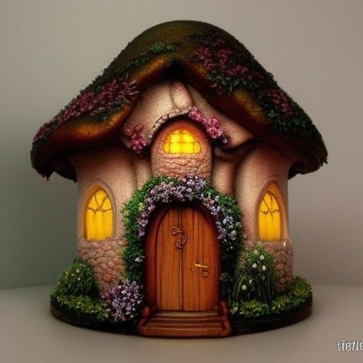 Fairy Mushroom Homes in Ethereal Mist