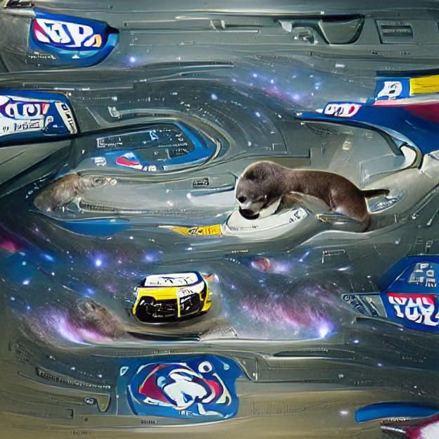 Sci-Fi Otter Races in Space