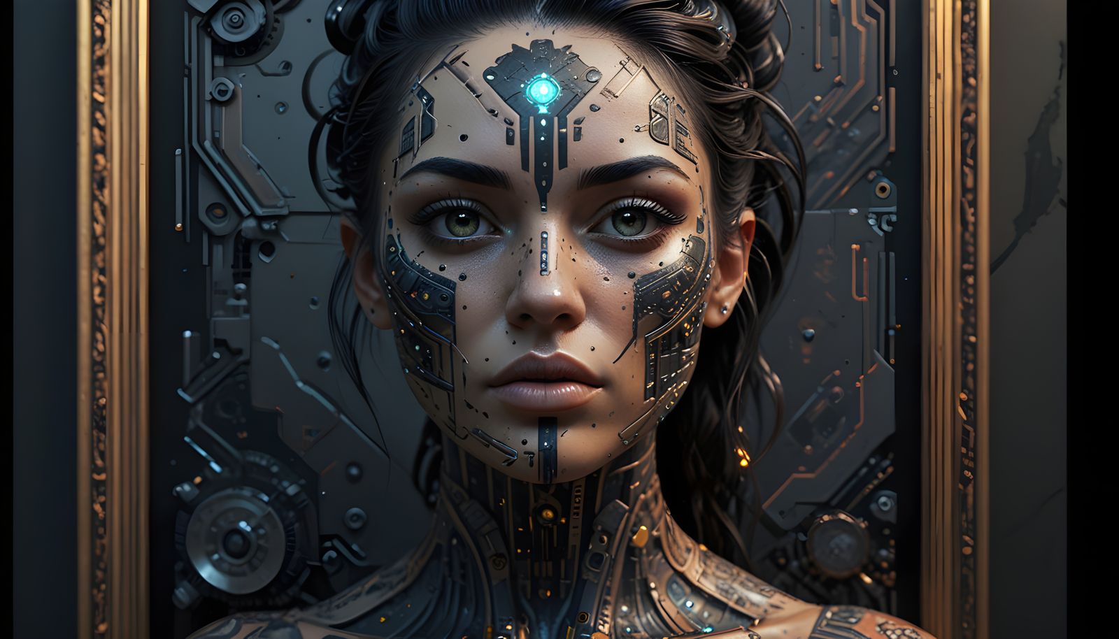 Highly Detailed 8-Bit Cyberpunk Portrait in God Light