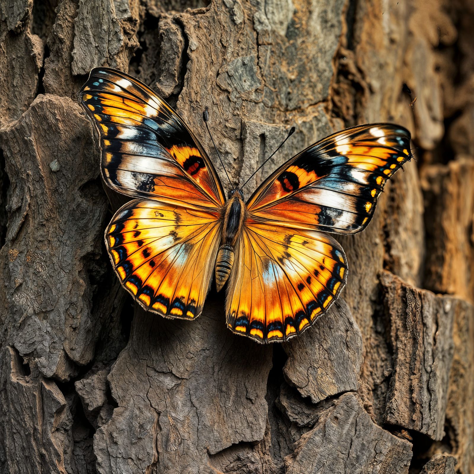 Butterfly Blends into Tree Bark in Stunning Camouflage