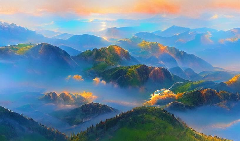 Vast Mountain Lake Vista with Wildflowers