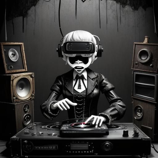 Cyberpunk Ventriloquist Dummy in Haunted House