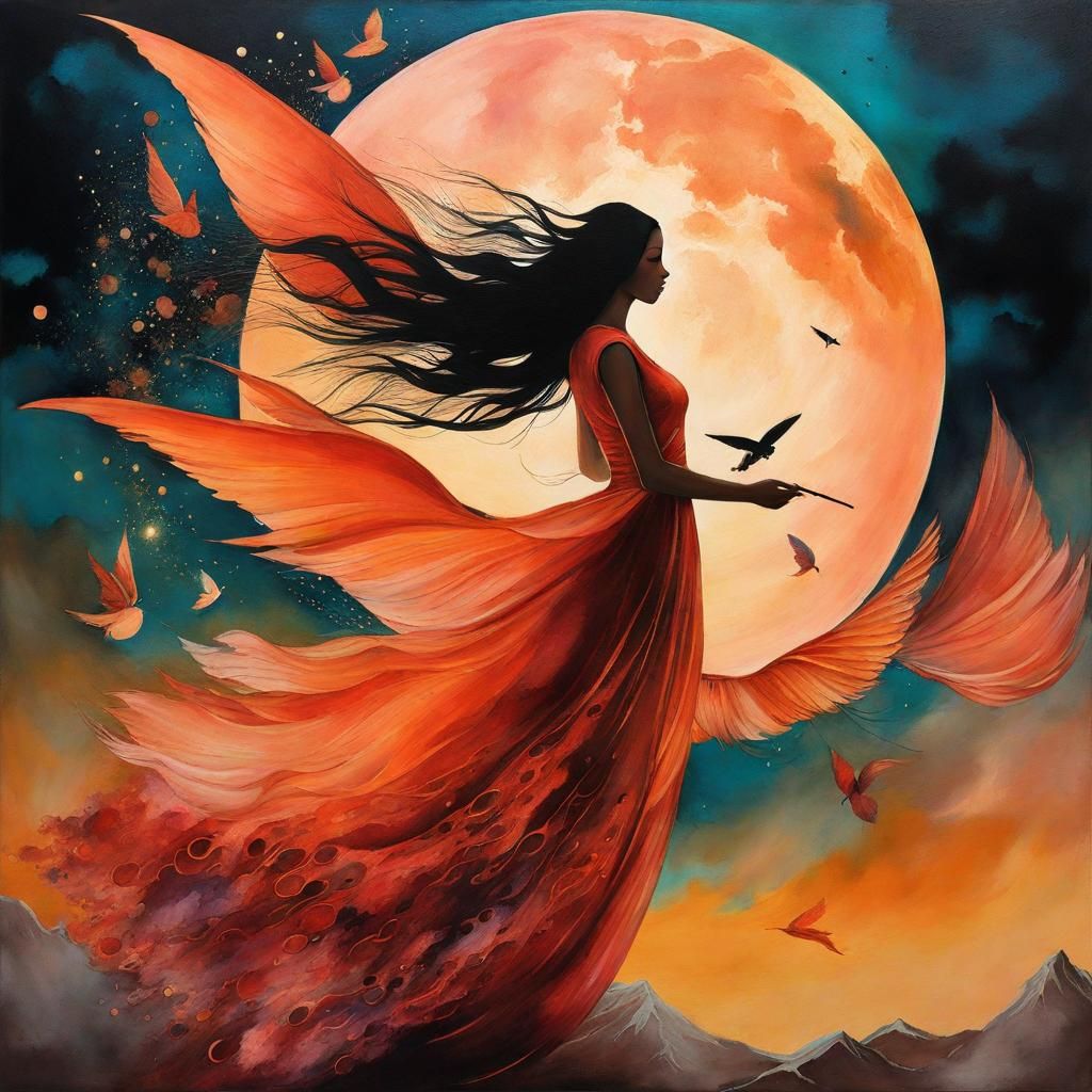 Pixies and Burning Armada in Mixed Media Style