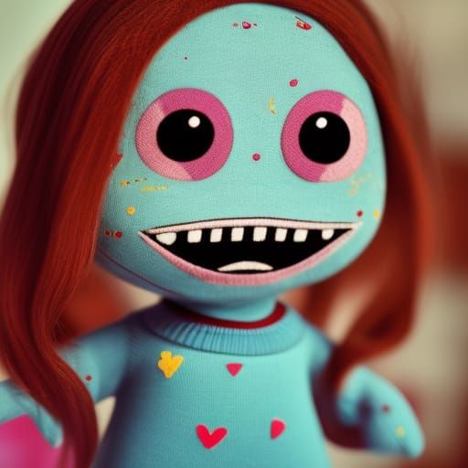 Big-Eyed Doll in Professional Photography Style