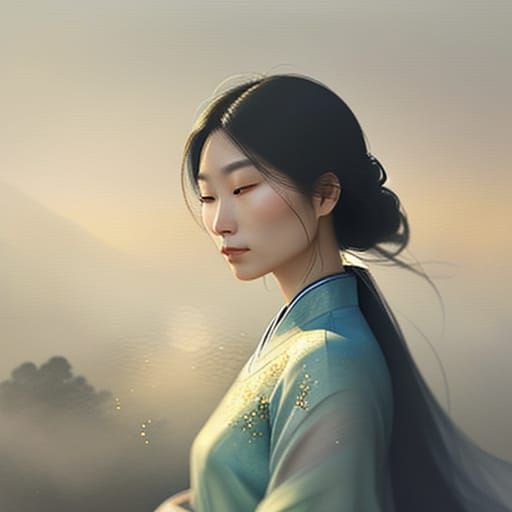 Serene Chinese Watercolor Dreamscapes with Gentle Brushstrok...
