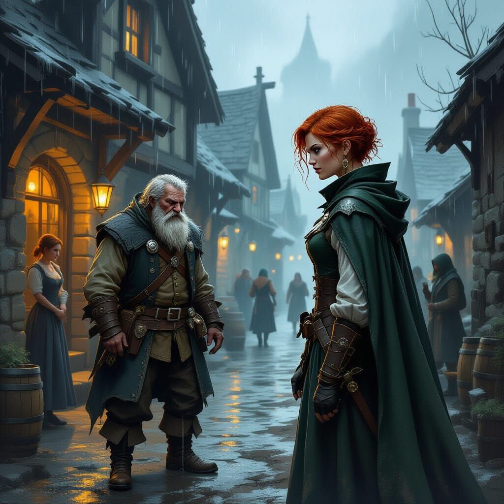 Fantasy Concept Art of a Fierce Encounter in Riski