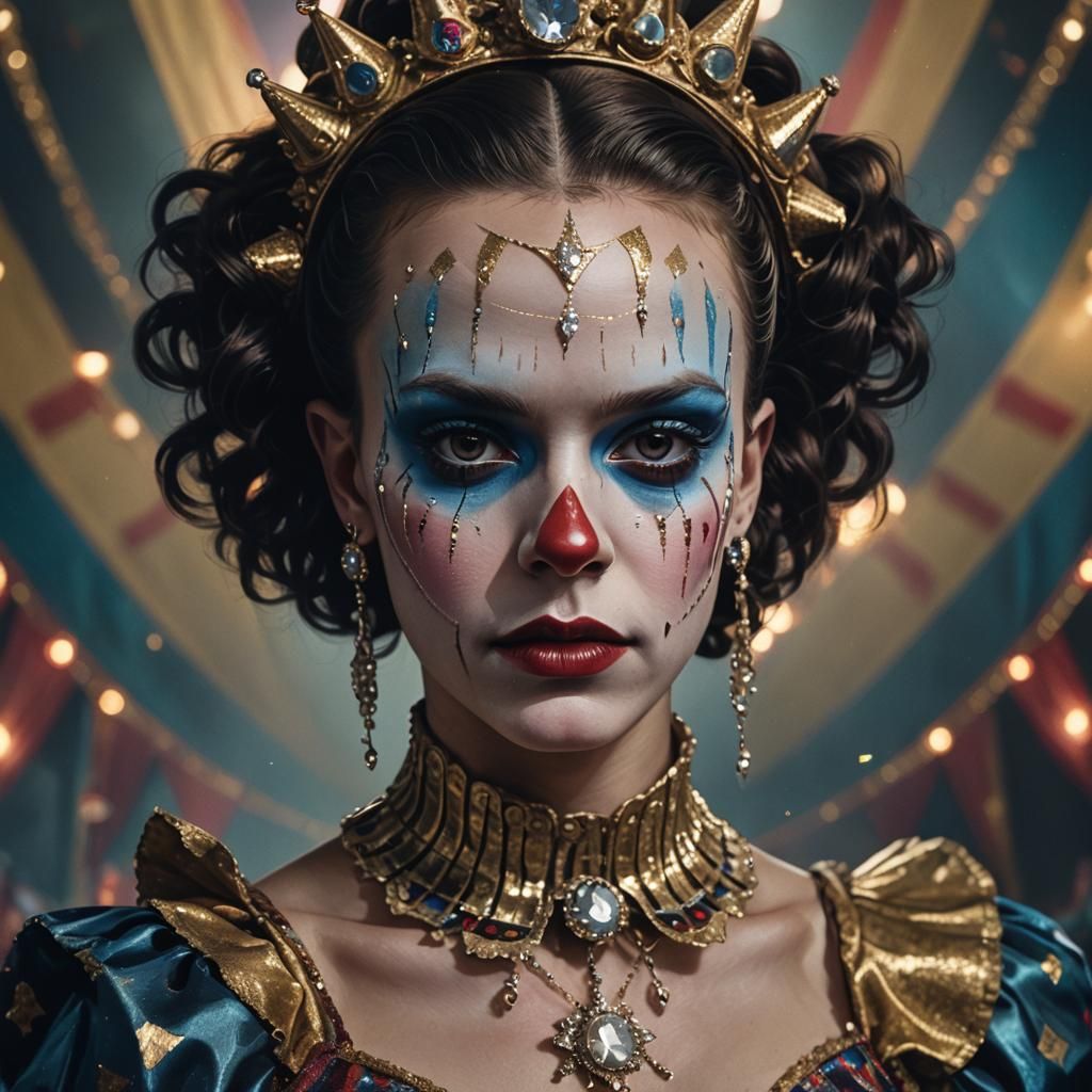 Millie Bobby Brown as Gothic Circus Clown