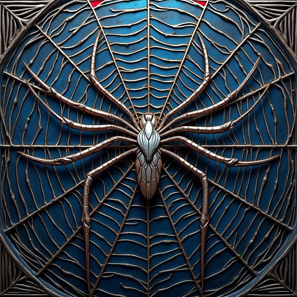 Spider-Man Inspired Art Deco Spiderweb Pattern