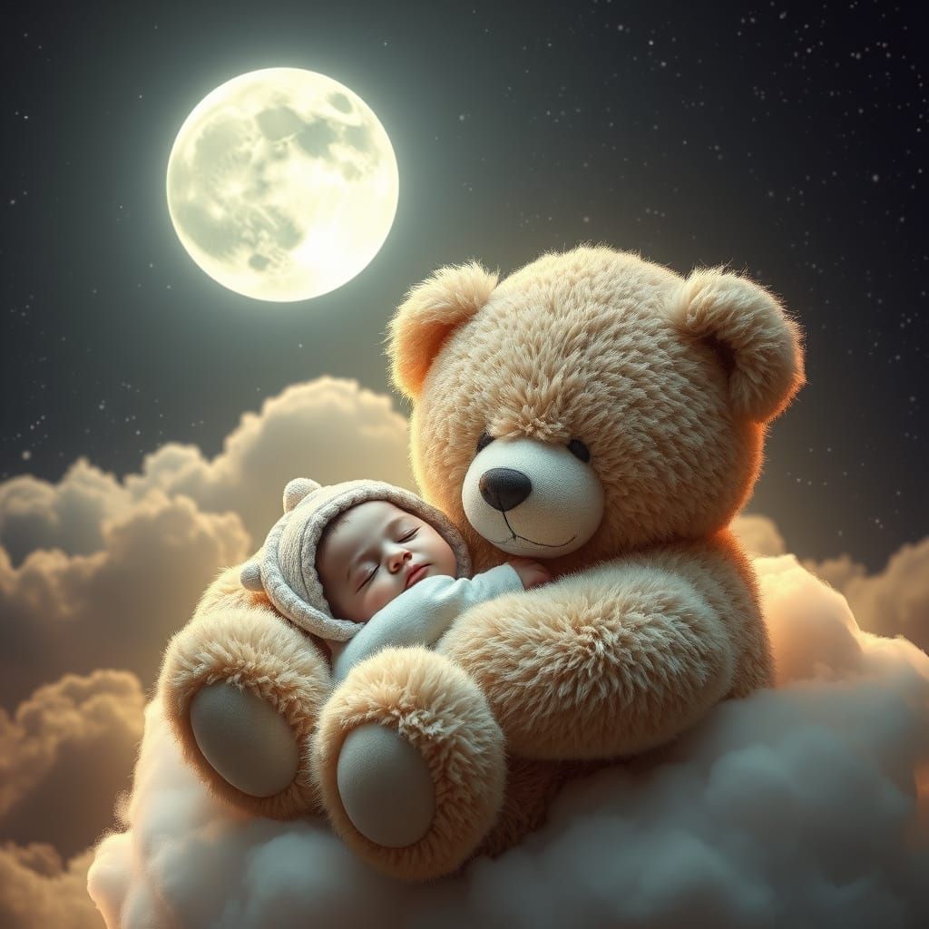 Dreamy Teddy Bear Scene in Cinematic Ultra-HD