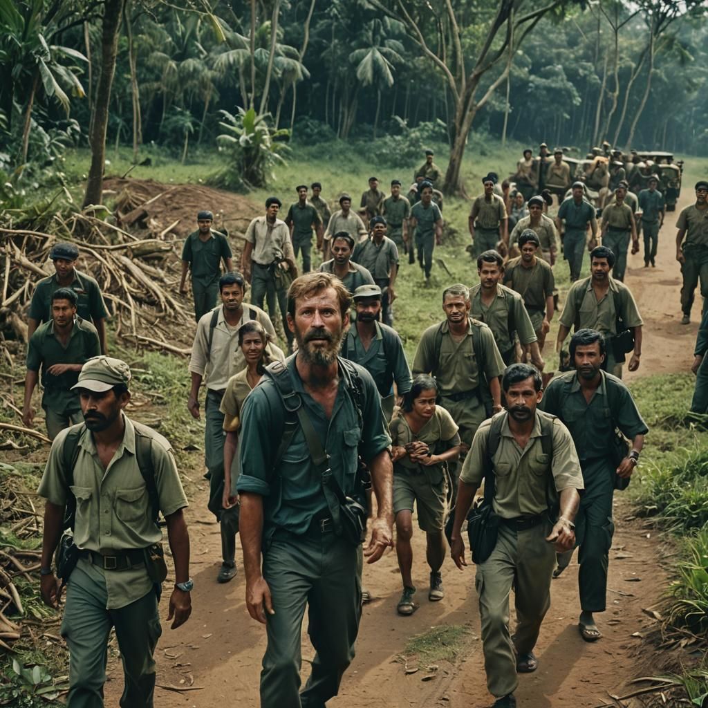 American Hostages in Sri Lanka: Cinematic Film Still