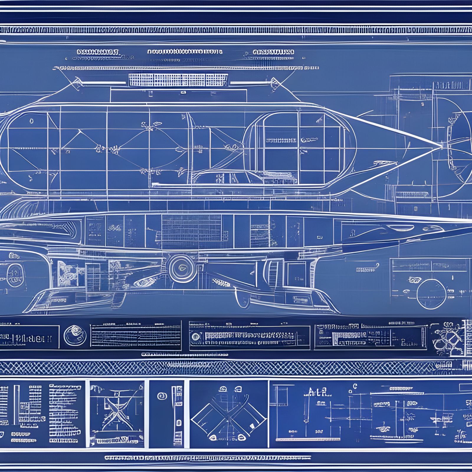 Blueprint  of a starship