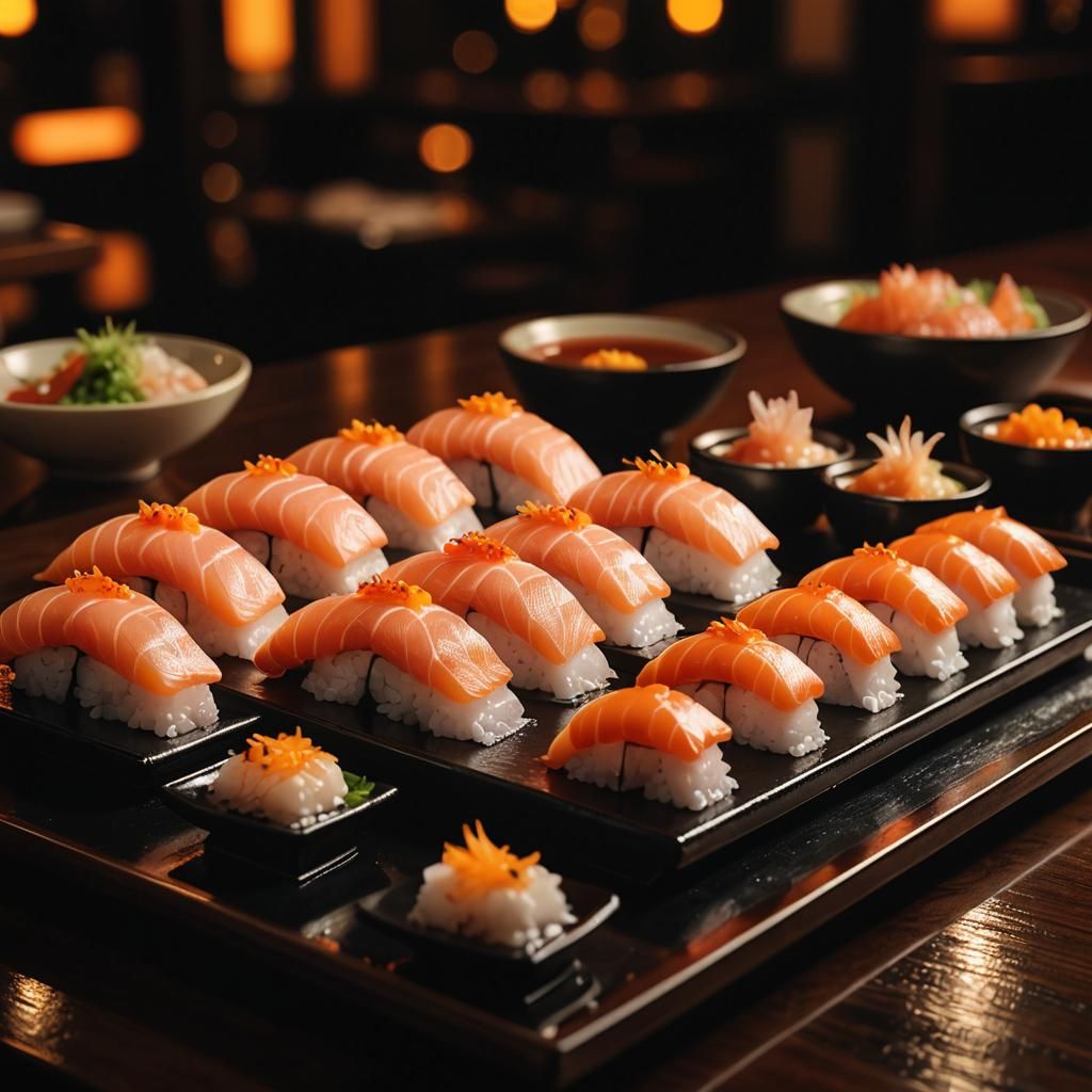 Exquisite Salmon Nigiri: A Culinary Masterpiece