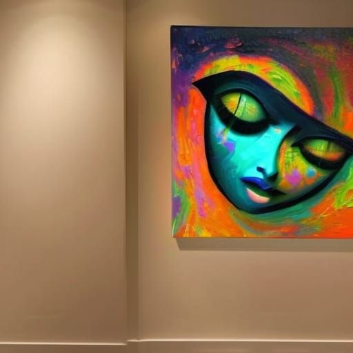 Psychedelic DMT Trip: Neo-Impressionist Face