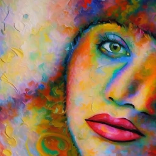 Psychedelic DMT Trip: Neo-Impressionist Oil Painting
