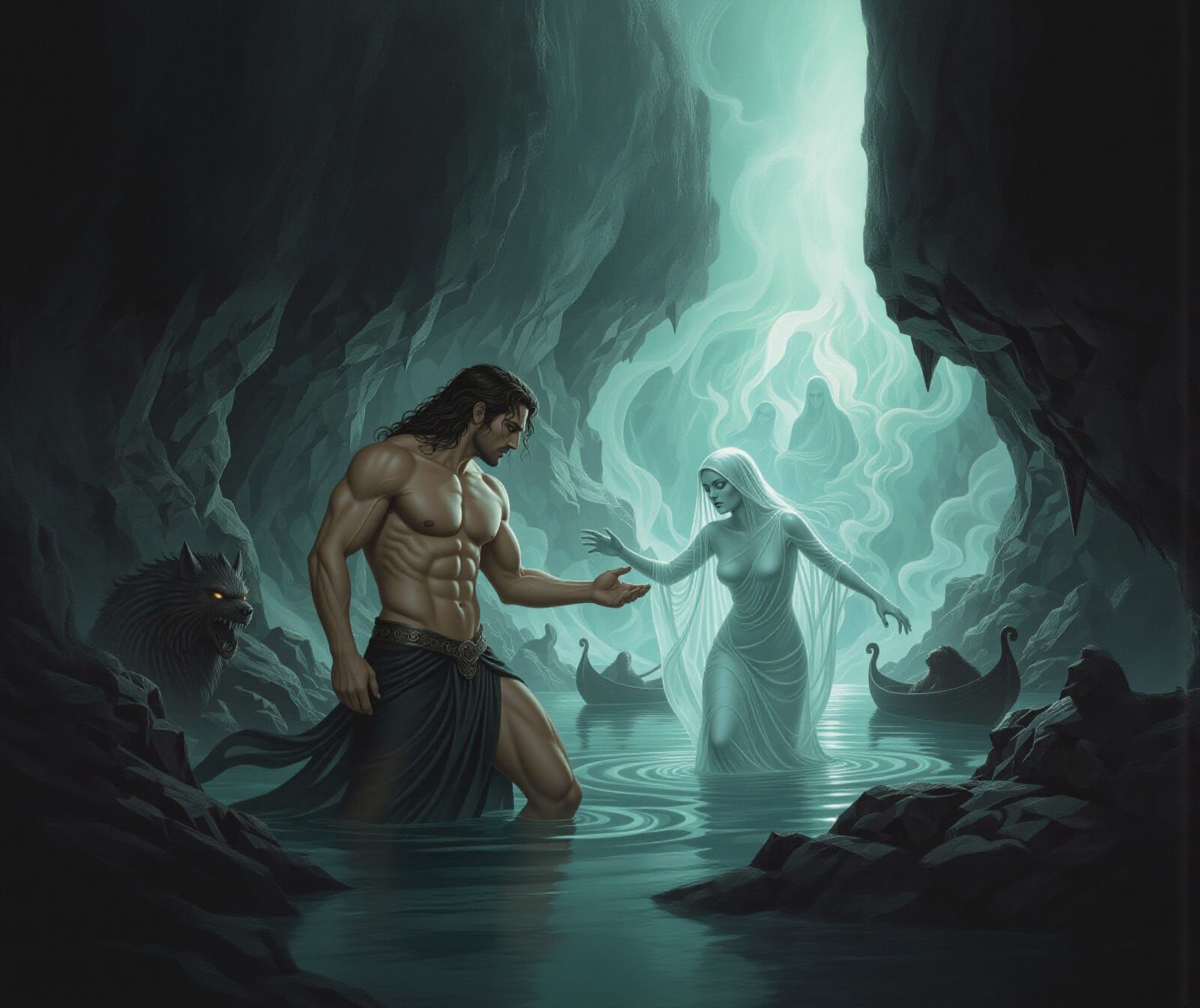 Orpheus and Eurydice's Tragic Farewell in the Underworld