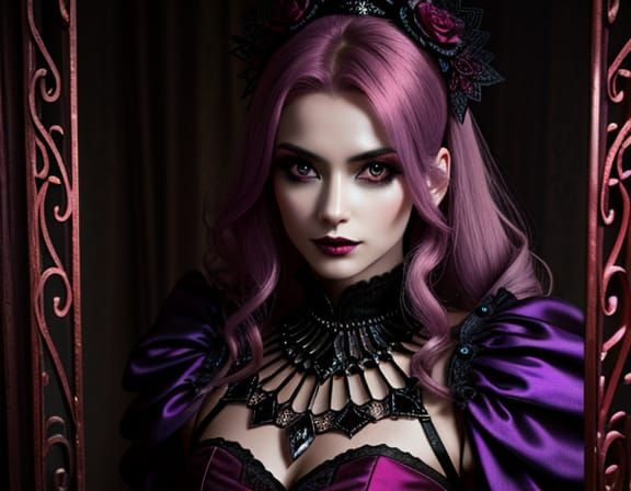 Gothic Fantasy Portrait in Dark Fantasy Art Style