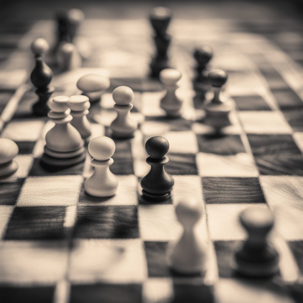 Whimsical Vintage Checkers Scene