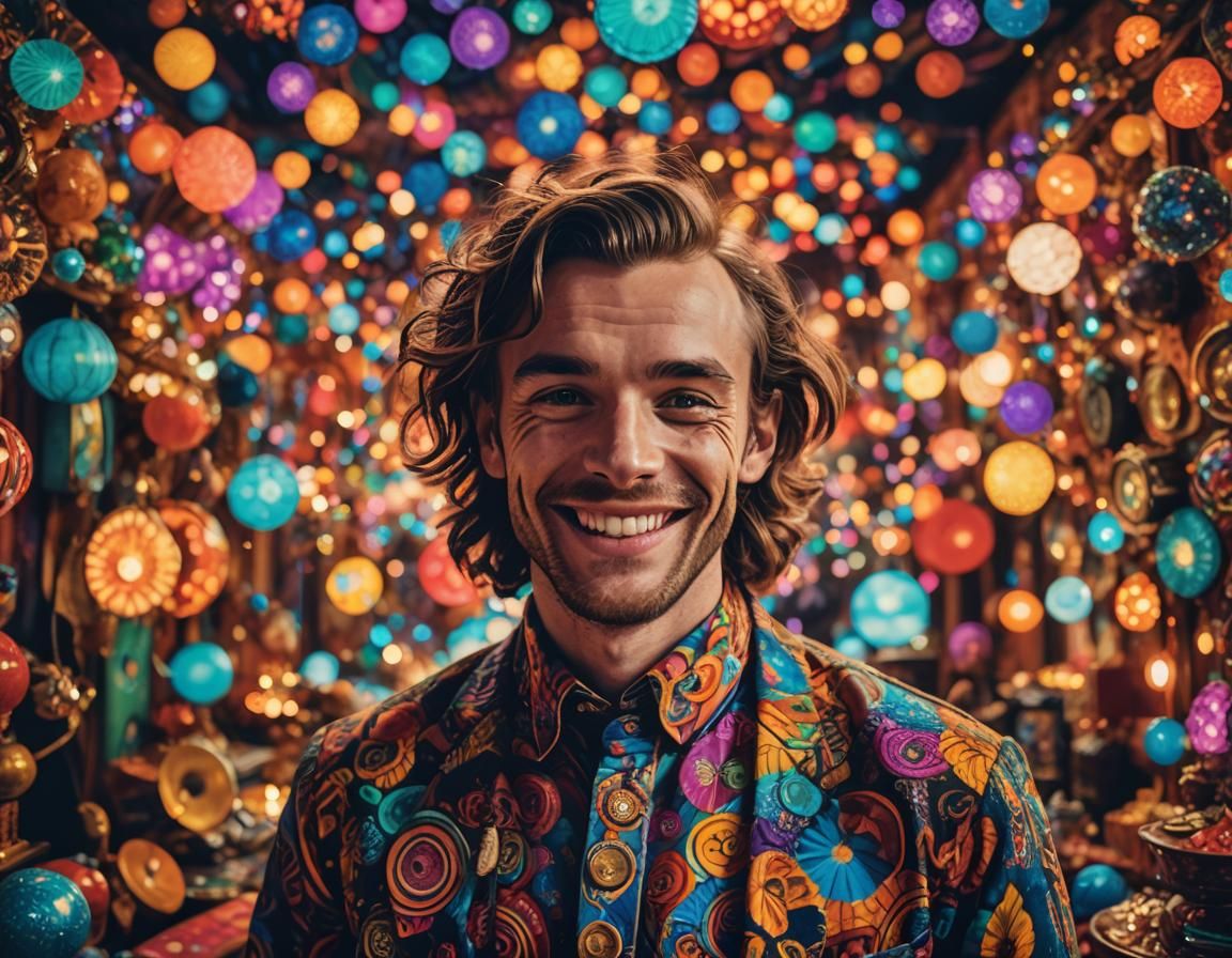 Nico Grant Smiles in Surreal Psychedelic Scene