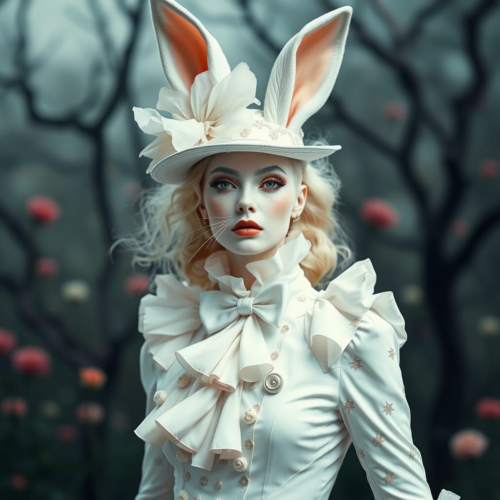"alice in wonderland- the white rabbit" woman #2