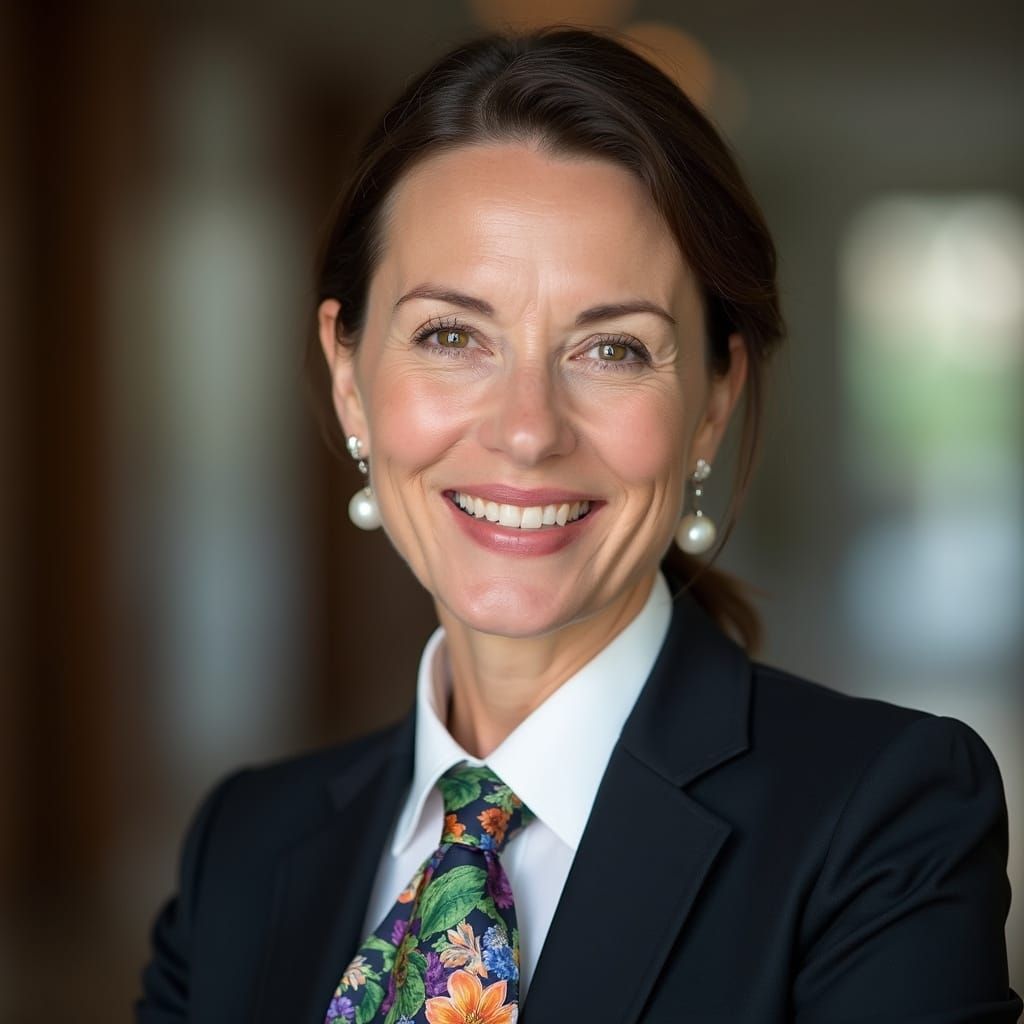 Sophisticated Businesswoman in Elegant Power Suit