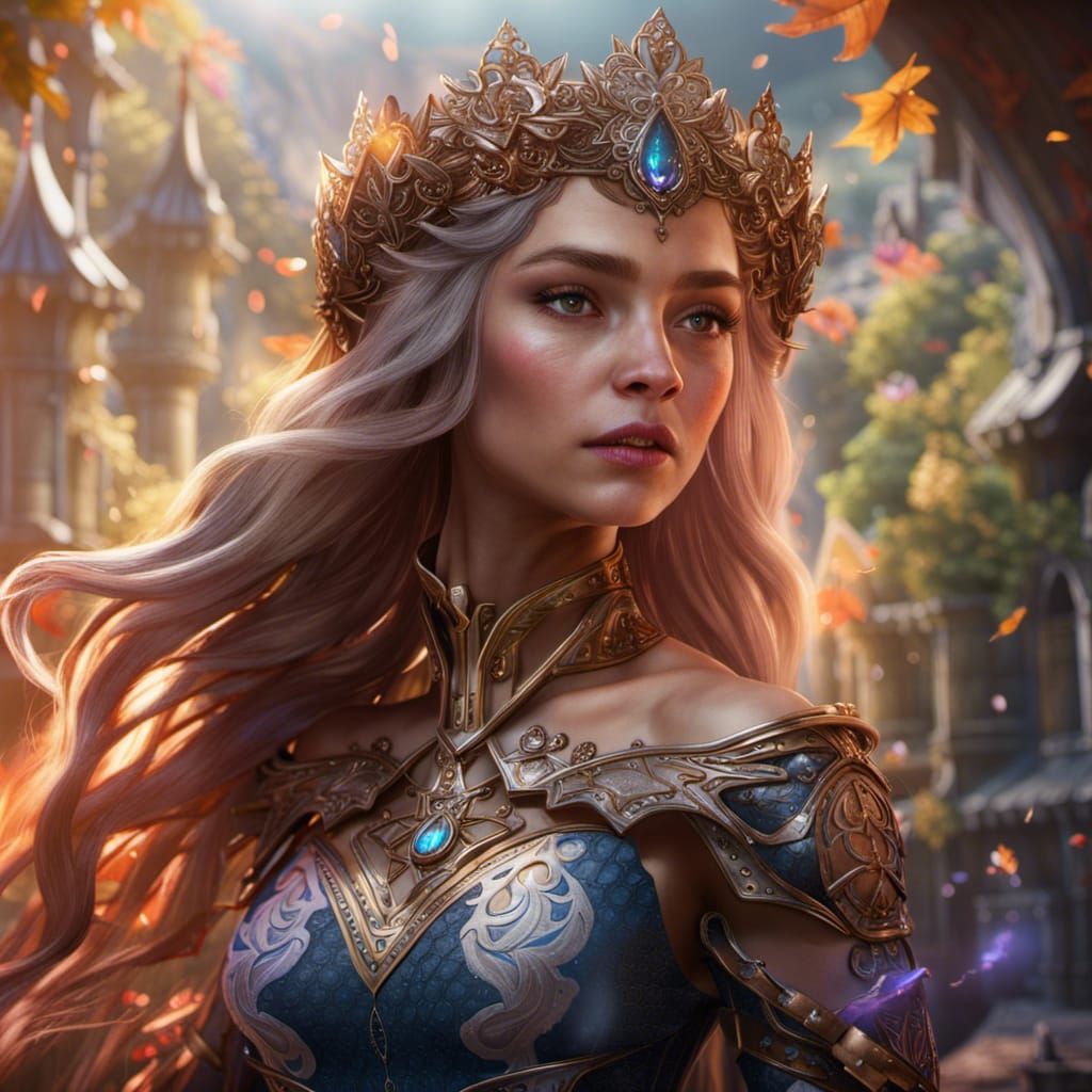 Elven Princess: Detailed Matte Painting in 8K