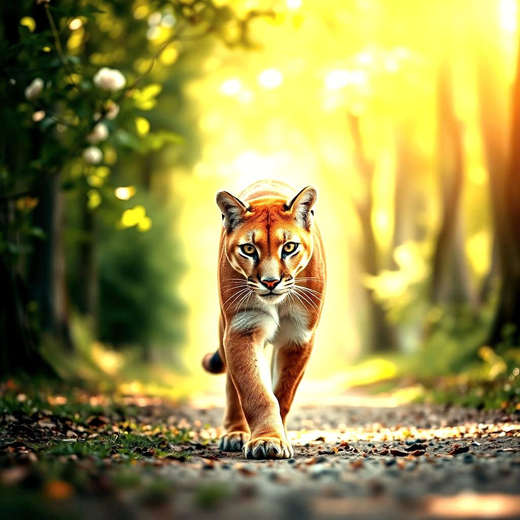 Surreal Forest Encounter in Natural Light