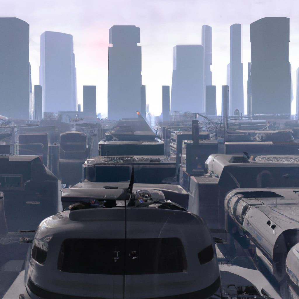 Holographic Dystopian World Without People