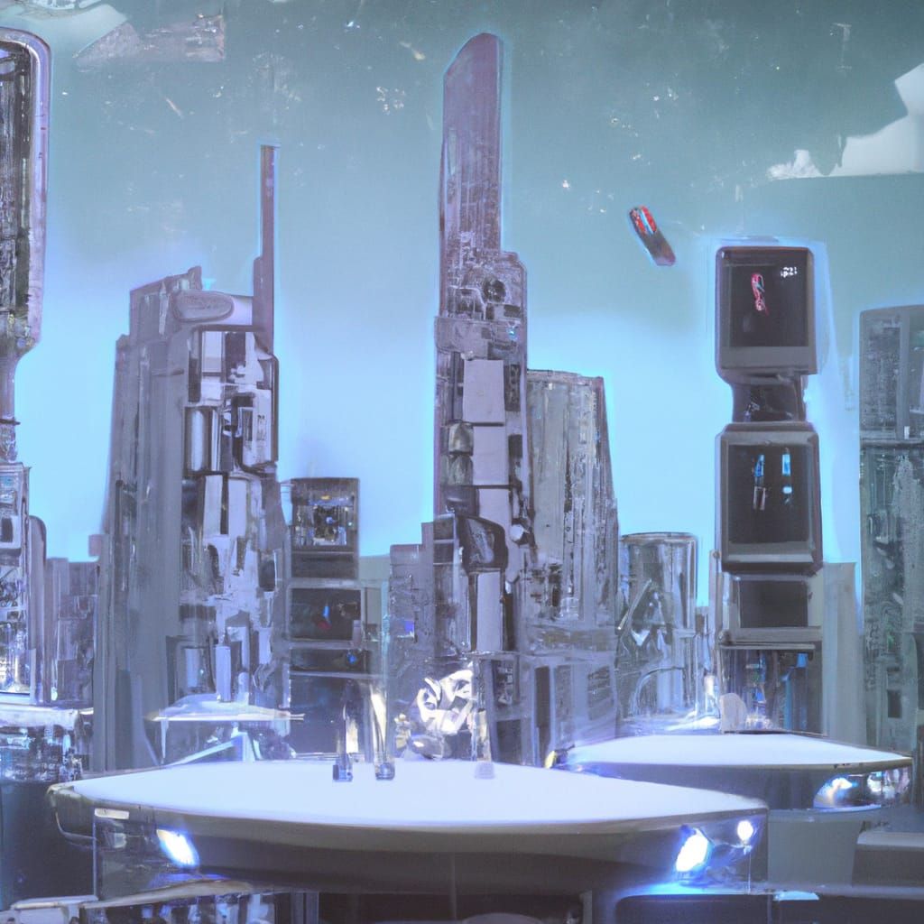 Holographic Dystopian World Without People