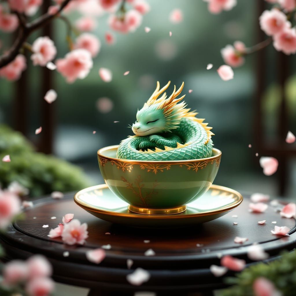Sleeping Jade Dragon in Zen Garden