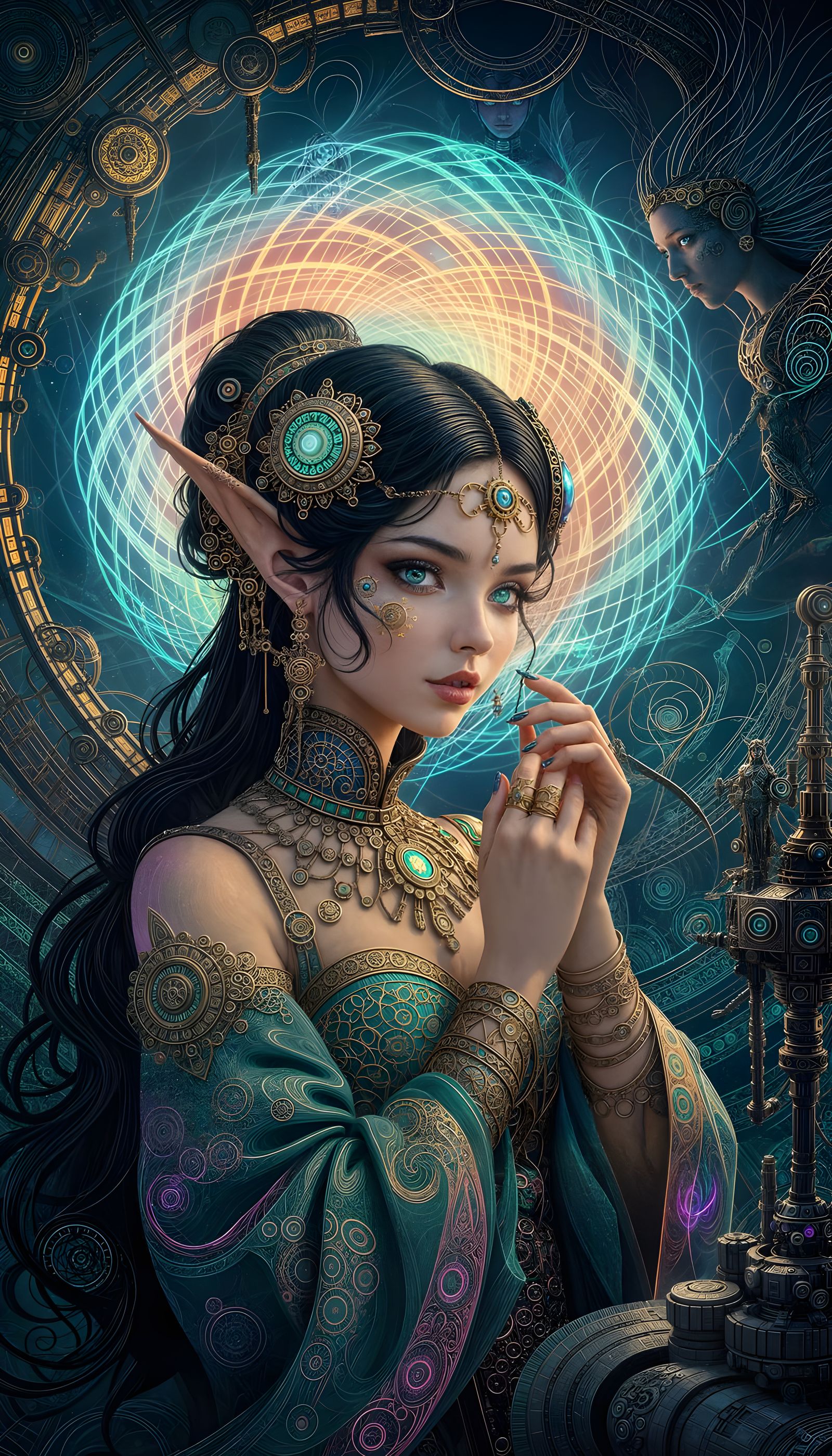 Machine Elves Tinker with Mind Under Demonic Gaze