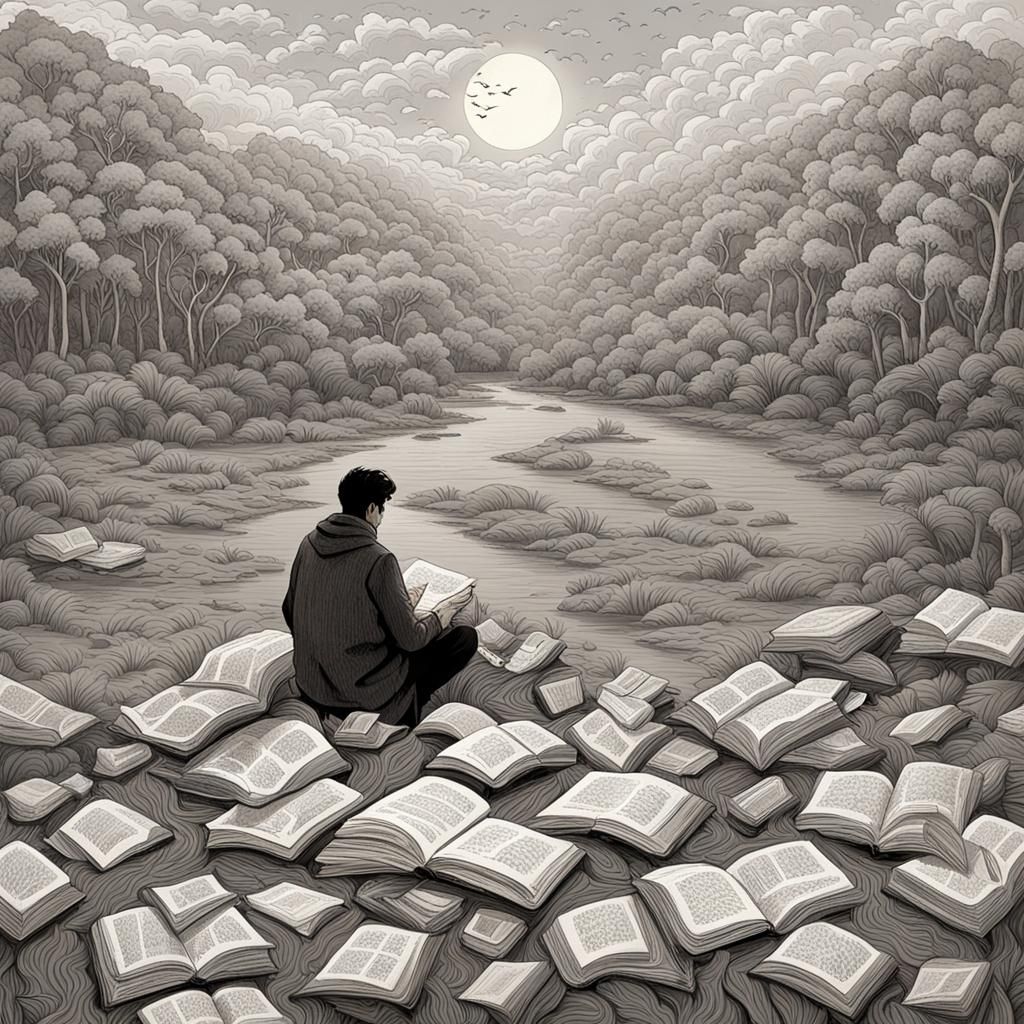 Surreal Art: The Reader's Dream in Dali Style