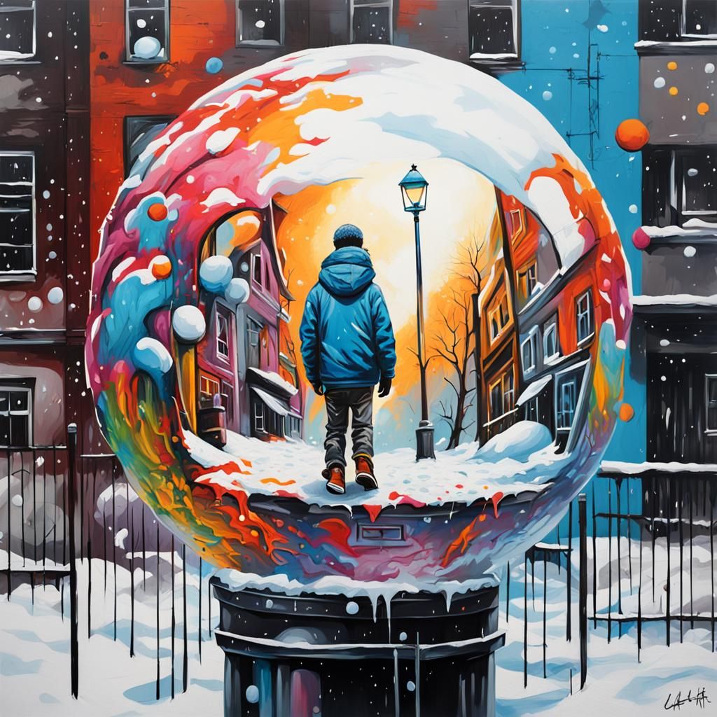 Snowball Memory: Graffiti Art with Melting Effect