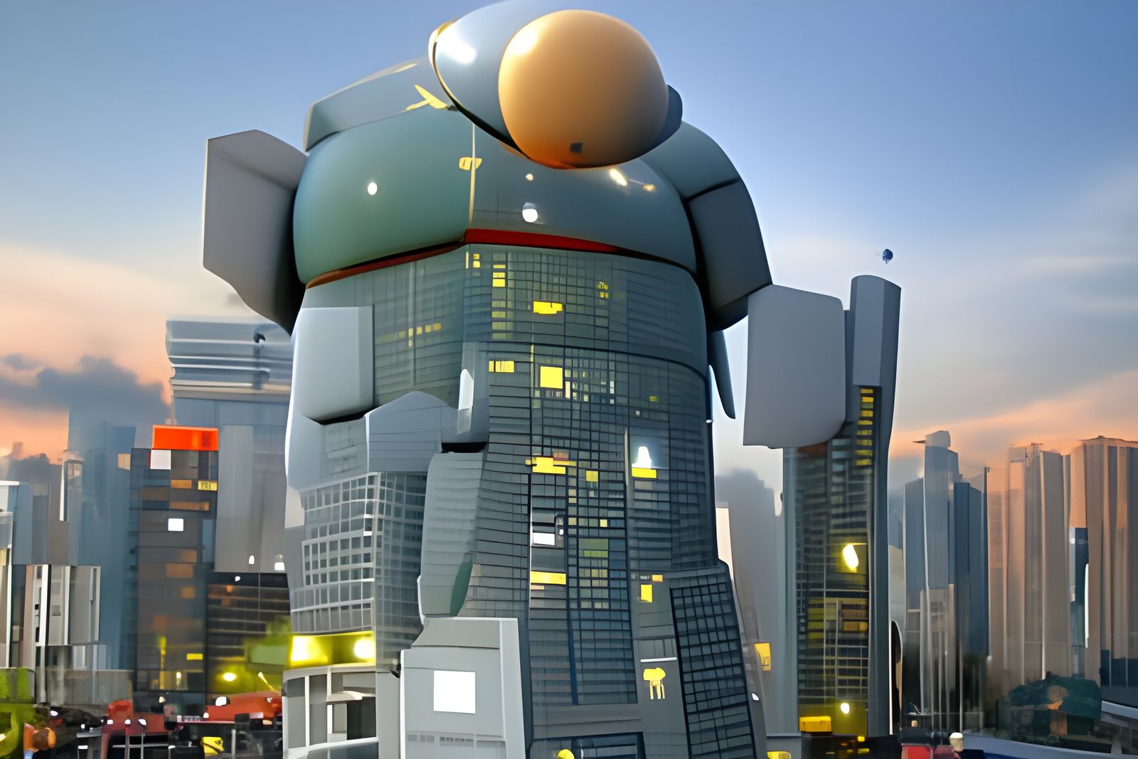 Android Builds a Futuristic City: Cel-Shaded Art