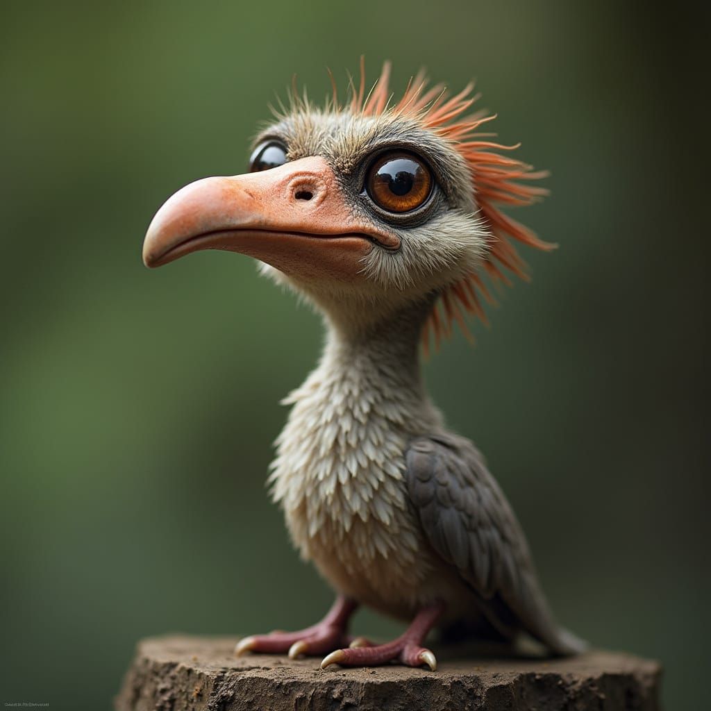 The Ugly Bird in a Photographic Realism Style