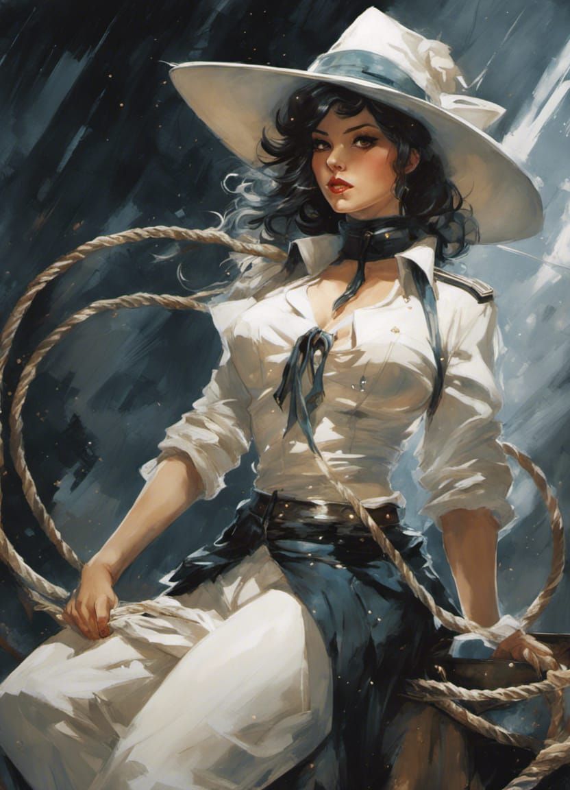 Sailor Witch in Classic Pin-Up Art Style