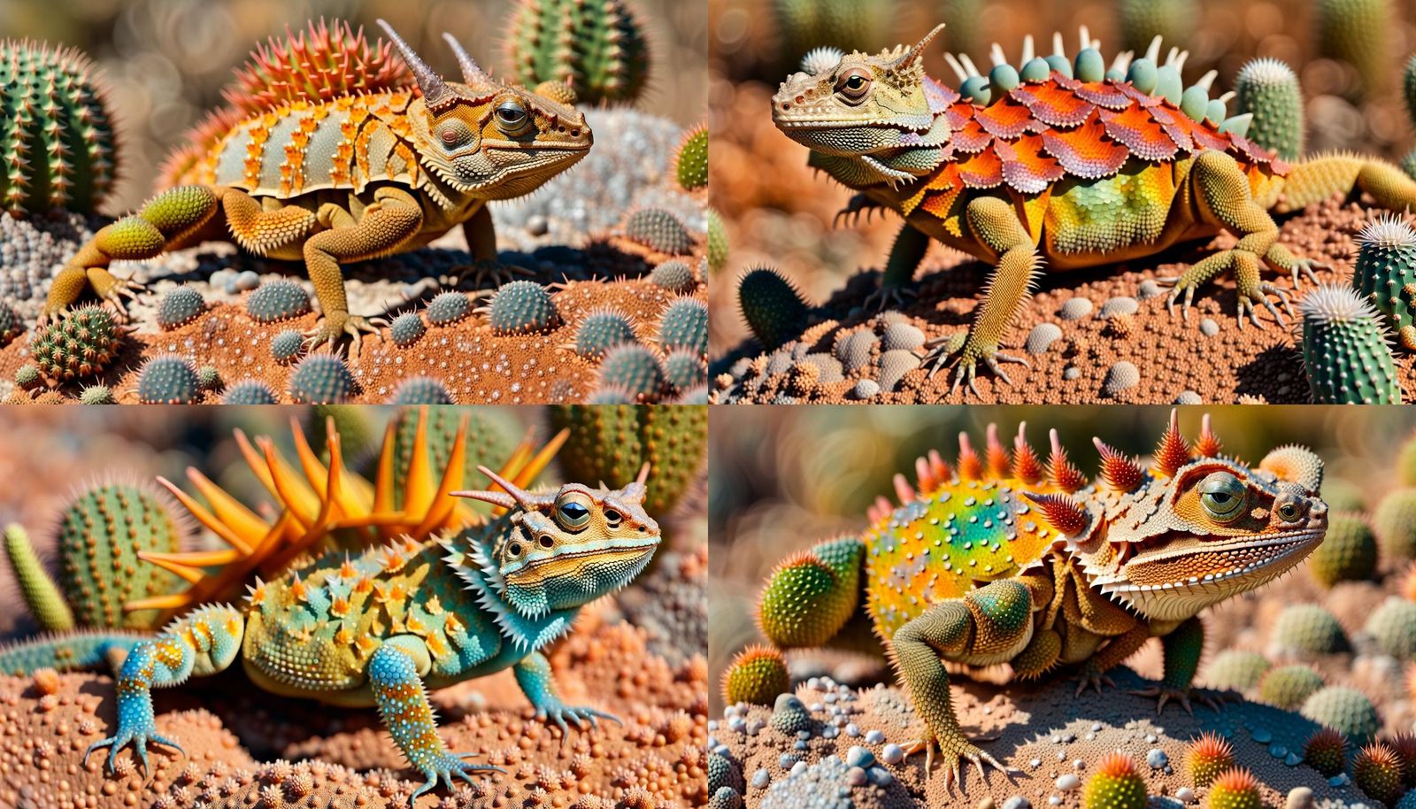 Iridescent Dragon-Scaled Lizard Portrait