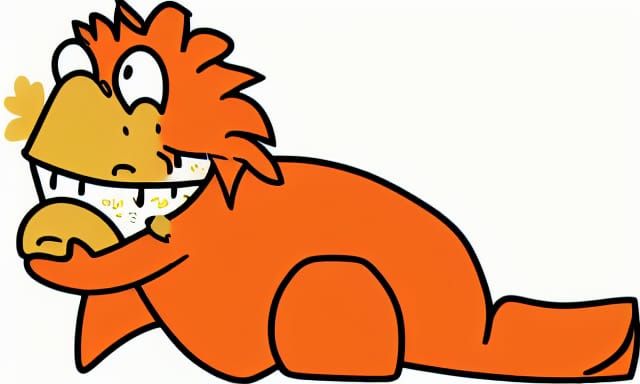 Cartoon Orange Gourmand's Lasagna Dream