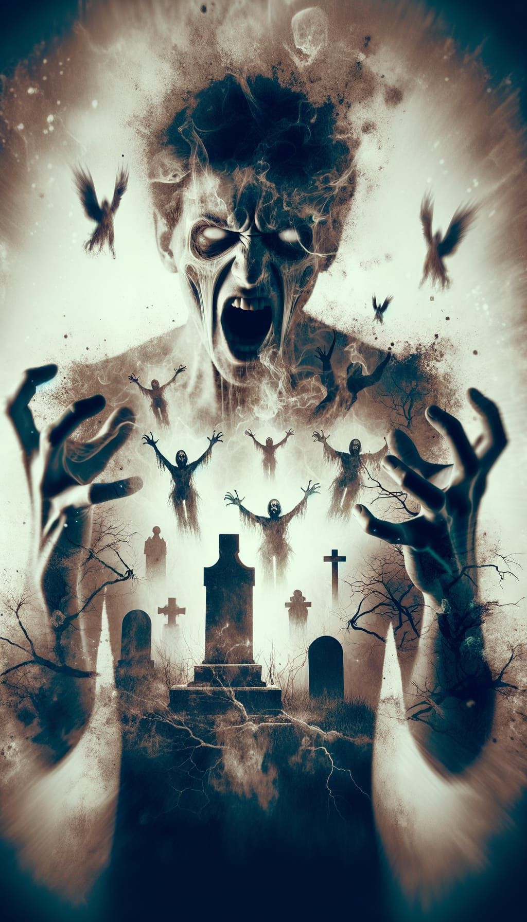 Eerie Double Exposure: Exorcism of Spectres