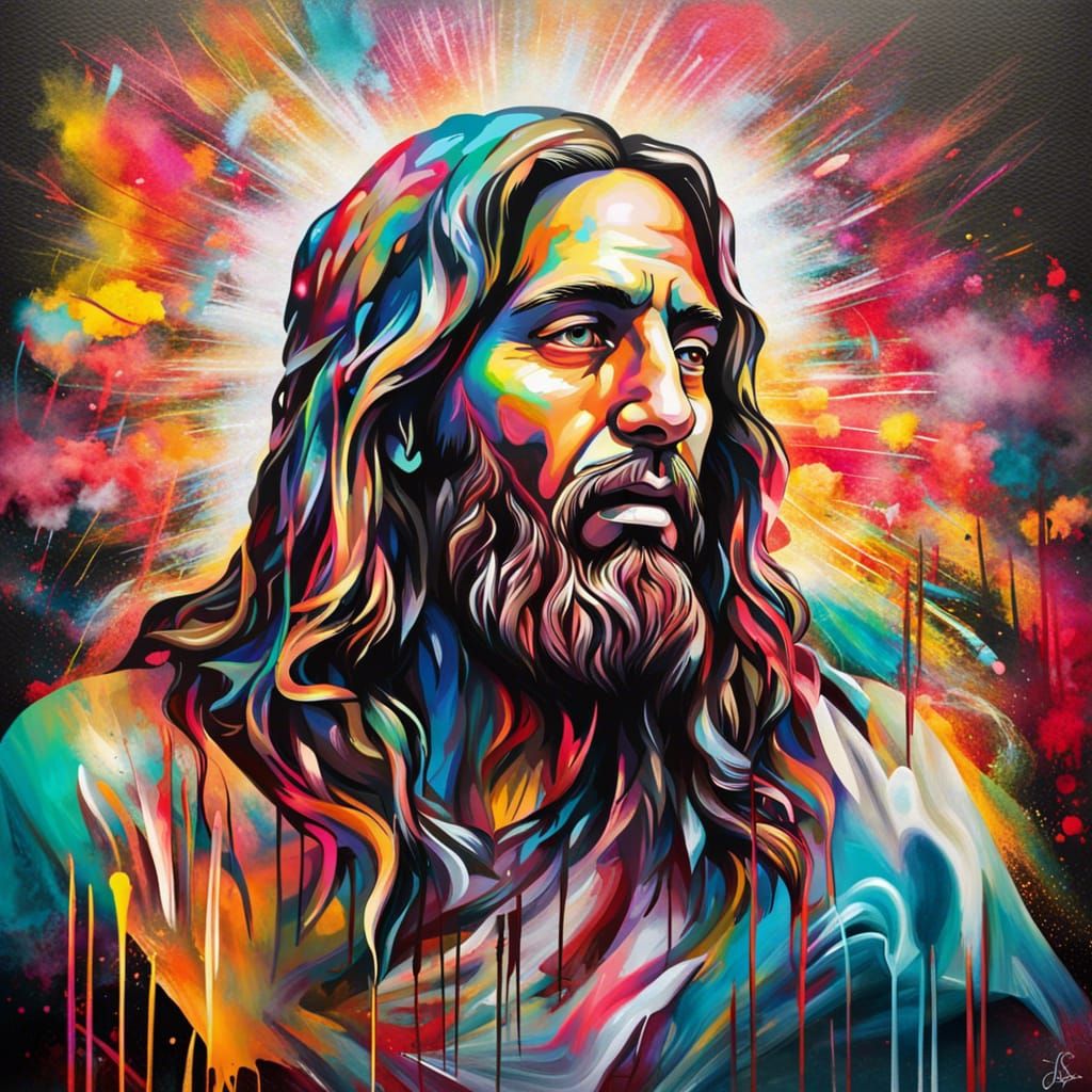 Christ in Graffiti Art Style